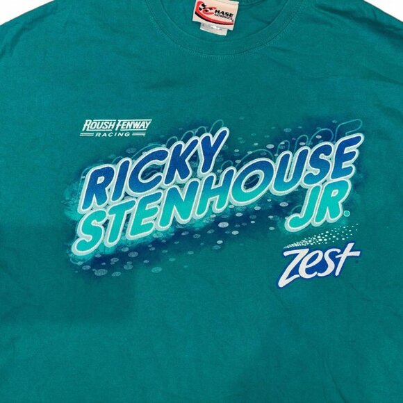 Ricky Stenhouse Jr Chase Authentics #17 Zest Chassis Tee Size Large - Picture 2 of 6